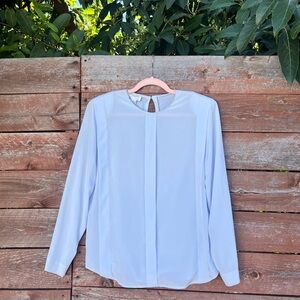 Christian Dior Chemises Vintage Powder Blue Blouse Size 8